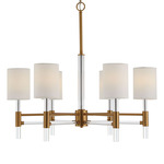 Welkin Chandelier - Brass / White