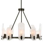Ellipse Chandelier - Dark Bronze / White
