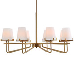 Lassen Chandelier - Brass / White
