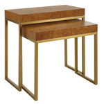Burl-Esque Nesting Table Set of 2 - Pecan