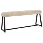 Taupo Bench - Matte Black / Beige