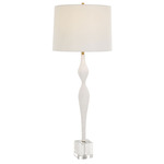 Helena Table Lamp - White / White