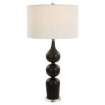 Caviar Table Lamp - Matte Black / White