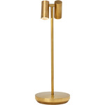 Doppia Portable Table Lamp - Natural Brass