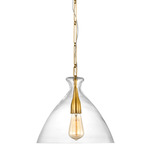 Athena Pendant - Burnished Brass / Clear