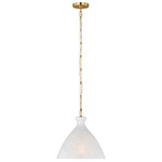 Athena Pendant - Burnished Brass / Straited Glass