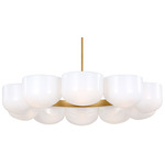Cheverny Chandelier - Burnished Brass / Milk