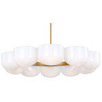 Cheverny Chandelier - Burnished Brass / Milk