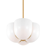 Cheverny Pendant - Burnished Brass / Milk