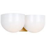 Cheverny Bathroom Vanity Light - Burnished Brass / Milk