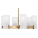 Rhode Chandelier - Satin Brass / Etched Glass