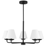 Albion Chandelier - Midnight Black / White Linen