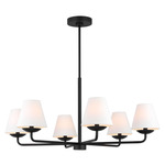 Albion Chandelier - Midnight Black / White Linen