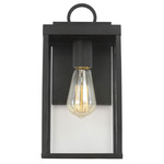 Howell Outdoor Wall Sconce - Textured Black / Clear / White