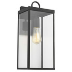 Howell Outdoor Wall Sconce - Textured Black / Clear / White