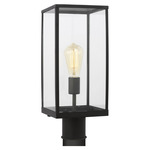 Howell Outdoor Post Light - Textured Black / Clear / White