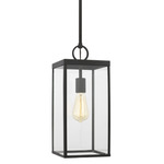 Howell Outdoor Pendant - Textured Black / Clear / White