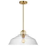 Payton Pendant - Satin Brass / Clear