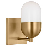 Foster Wall Sconce - Satin Brass / Milk