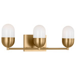 Foster Bathroom Vanity Light - Satin Brass / Milk