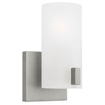 Rhode Wall Sconce - Brushed Steel / Etched Glass