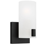 Rhode Wall Sconce - Midnight Black / Etched Glass