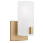 Rhode Wall Sconce - Satin Brass / Etched Glass