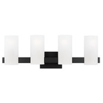 Rhode Bathroom Vanity Light - Midnight Black / Etched Glass