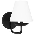 Albion Wall Sconce - Midnight Black / White Linen