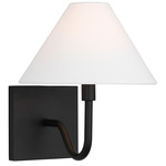 Eldon Wall Sconce - Midnight Black / White Linen