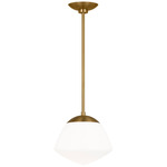 Milne Pendant - Burnished Brass / Milk