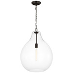 Magnus Pendant - Aged Iron / Clear