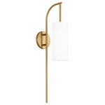 Lowell Wall Sconce - Burnished Brass / White Linen