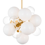 Aria Chandelier - Burnished Brass / Milk