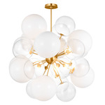 Aria Chandelier - Burnished Brass / Milk