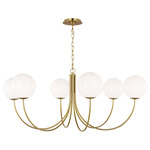 Noemie Chandelier - Burnished Brass / Milk