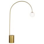 Noemie Arc Floor Lamp - Burnished Brass / Milk