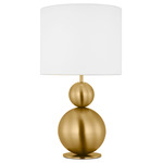 Suki Table Lamp - Burnished Brass / White Linen