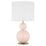 Suki Table Lamp - Blush / White Linen