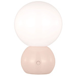 Suki Portable Mini Table Lamp - Blush / Milk