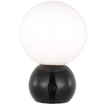 Suki Portable Mini Table Lamp - Gloss Black / Milk