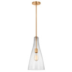 Arilda Pendant - Satin Brass / Clear