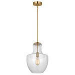 Baylor Pendant - Satin Brass / Clear Seeded