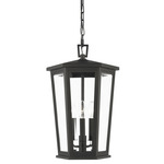 Witley Outdoor Pendant - Textured Black / Clear Beveled