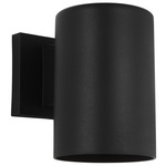 Outdoor Cylinder Wall Light - Textured Black