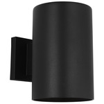 Outdoor Cylinder Wall Light - Textured Black