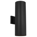 Outdoor Cylinder Wall Light - Textured Black