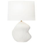 Broxton Table Lamp - Matte White Ceramic / White Linen