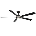 Rotary Color-Select Smart Ceiling Fan with Light - Matte Black / Brushed Nickel / White