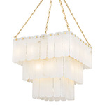 Moissanite Chandelier - Aged Brass / Alabaster